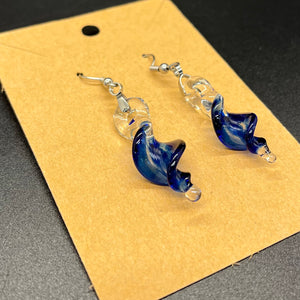Icicle Earrings (Cobalt/Clear)