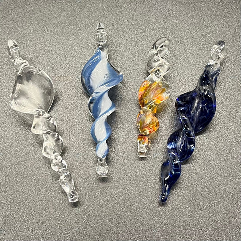 Intro to Solid Glass Ornaments: Icicles! Saturday, November 2nd 10am-1pm